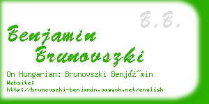 benjamin brunovszki business card